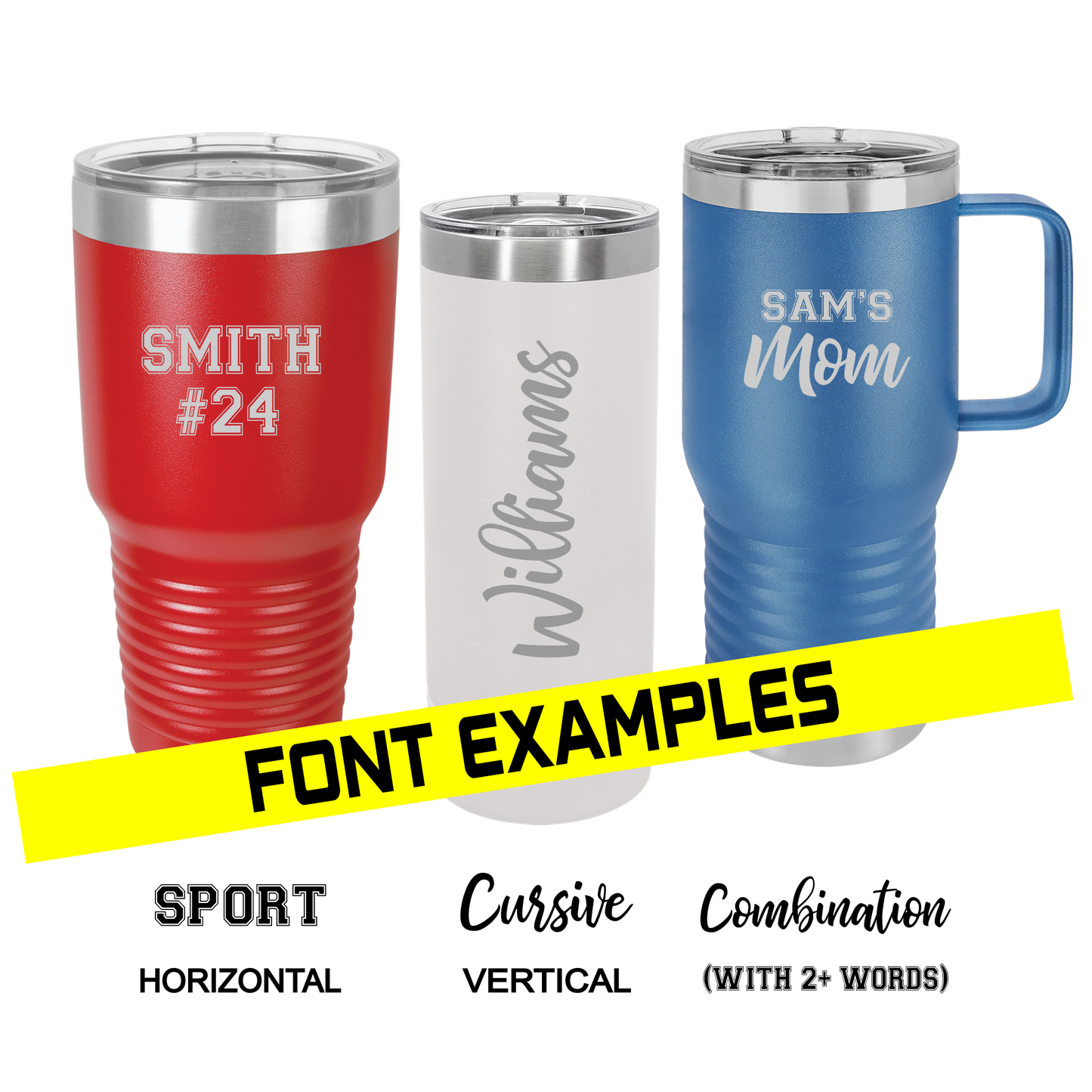 Laser Engraved Tumblers & Water Bottles