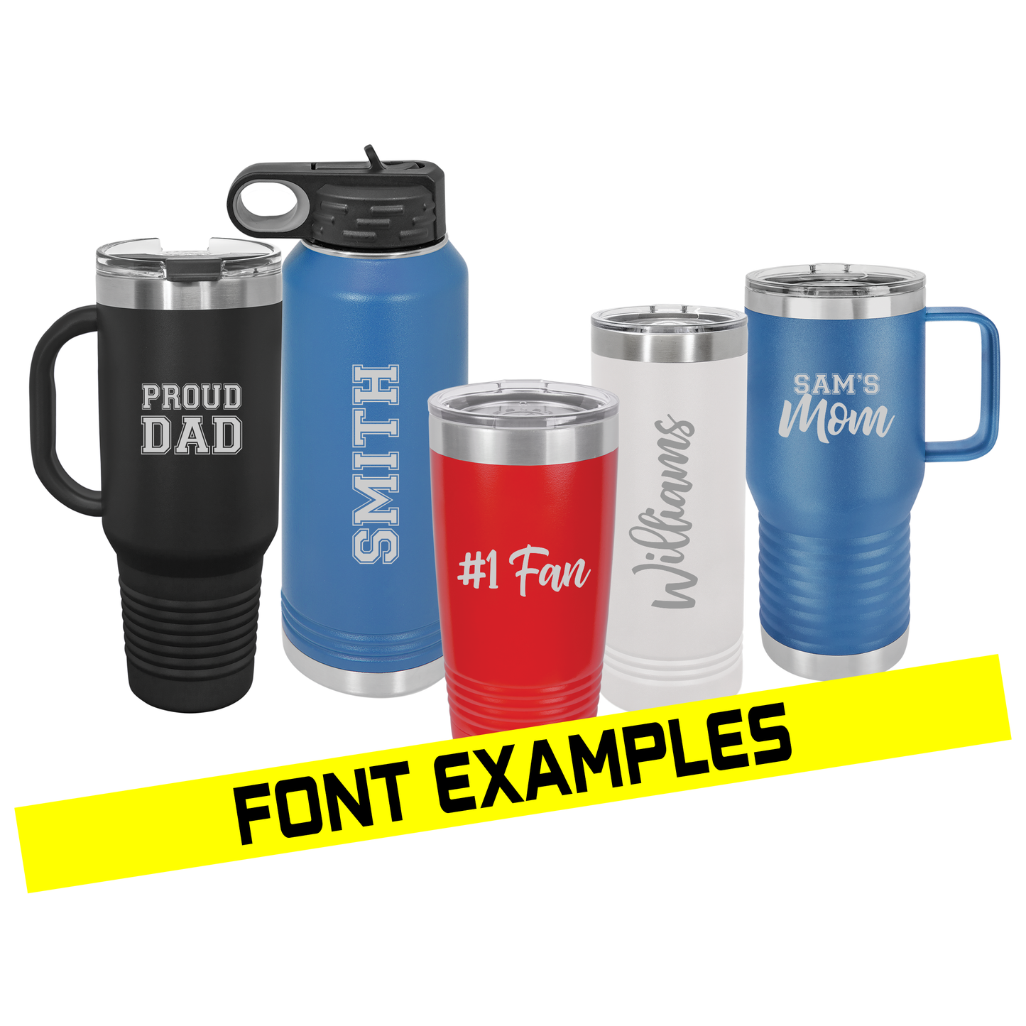 Laser Engraved Tumblers & Water Bottles