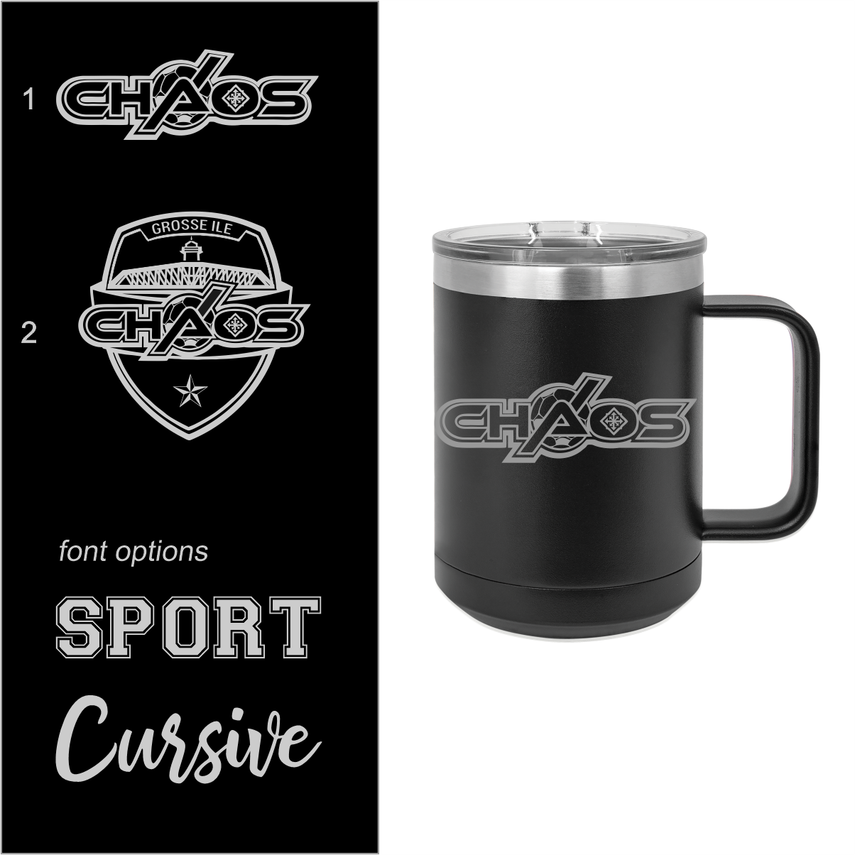 CHAOS Personalized Drinkware