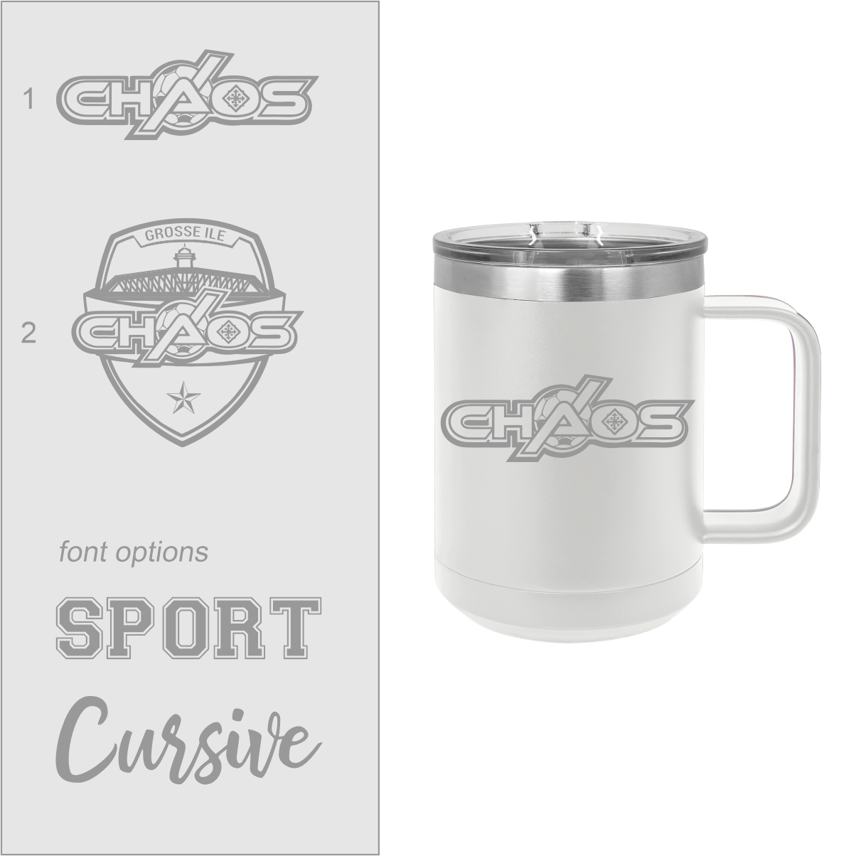 CHAOS Personalized Drinkware