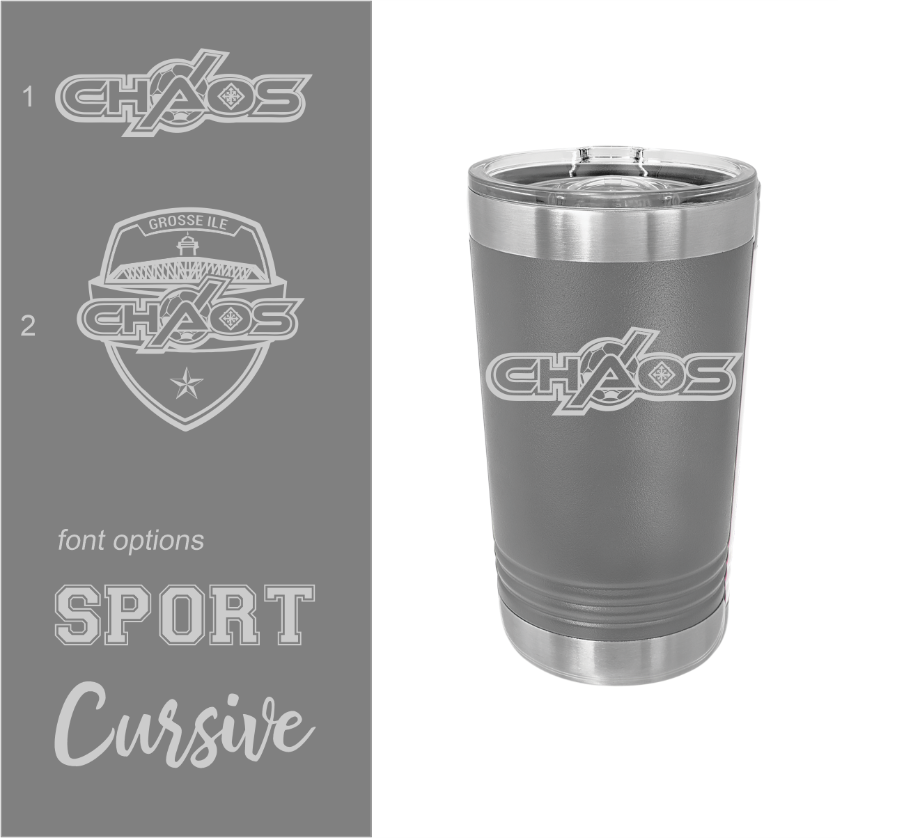 CHAOS Personalized Drinkware