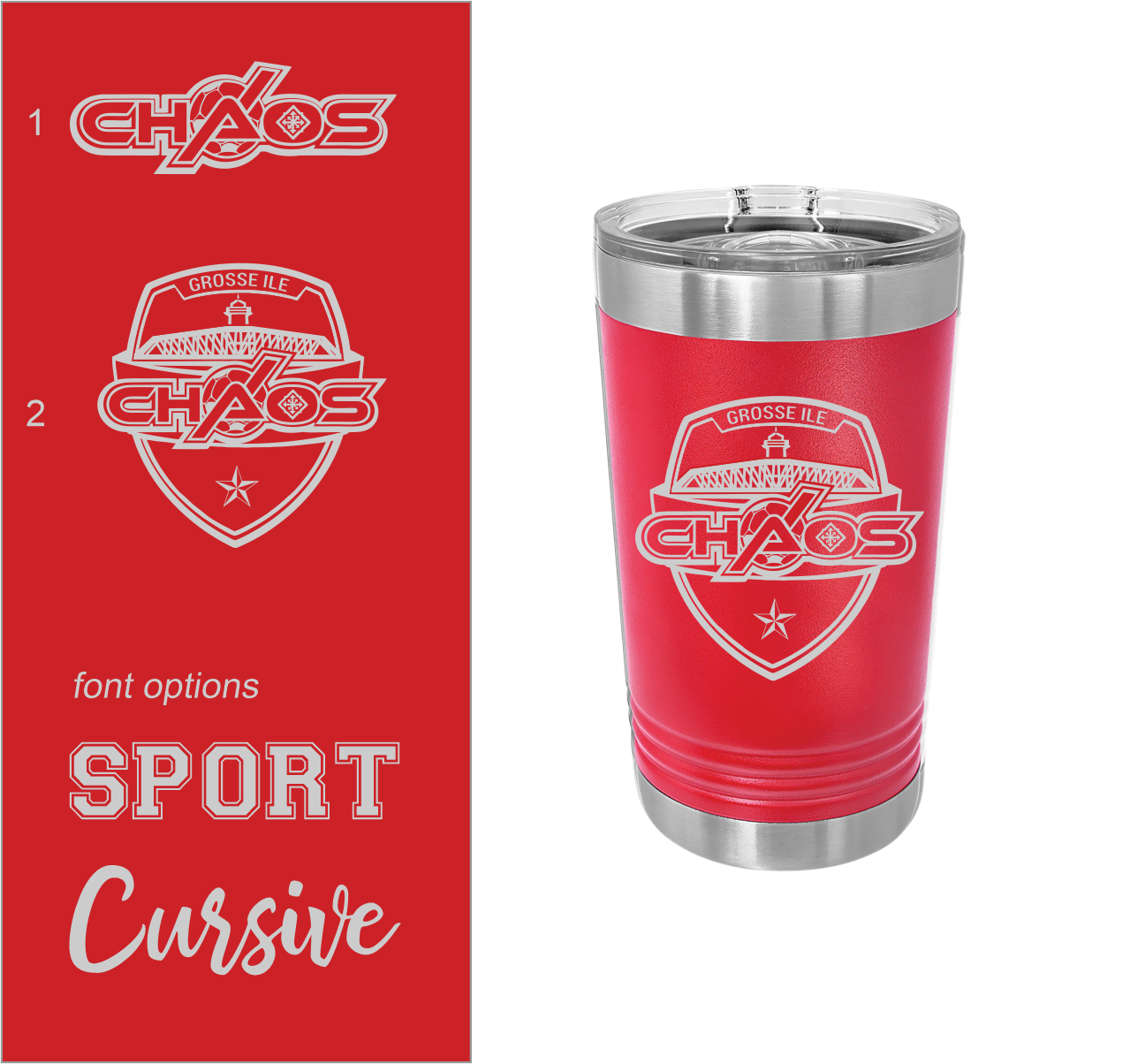 CHAOS Personalized Drinkware