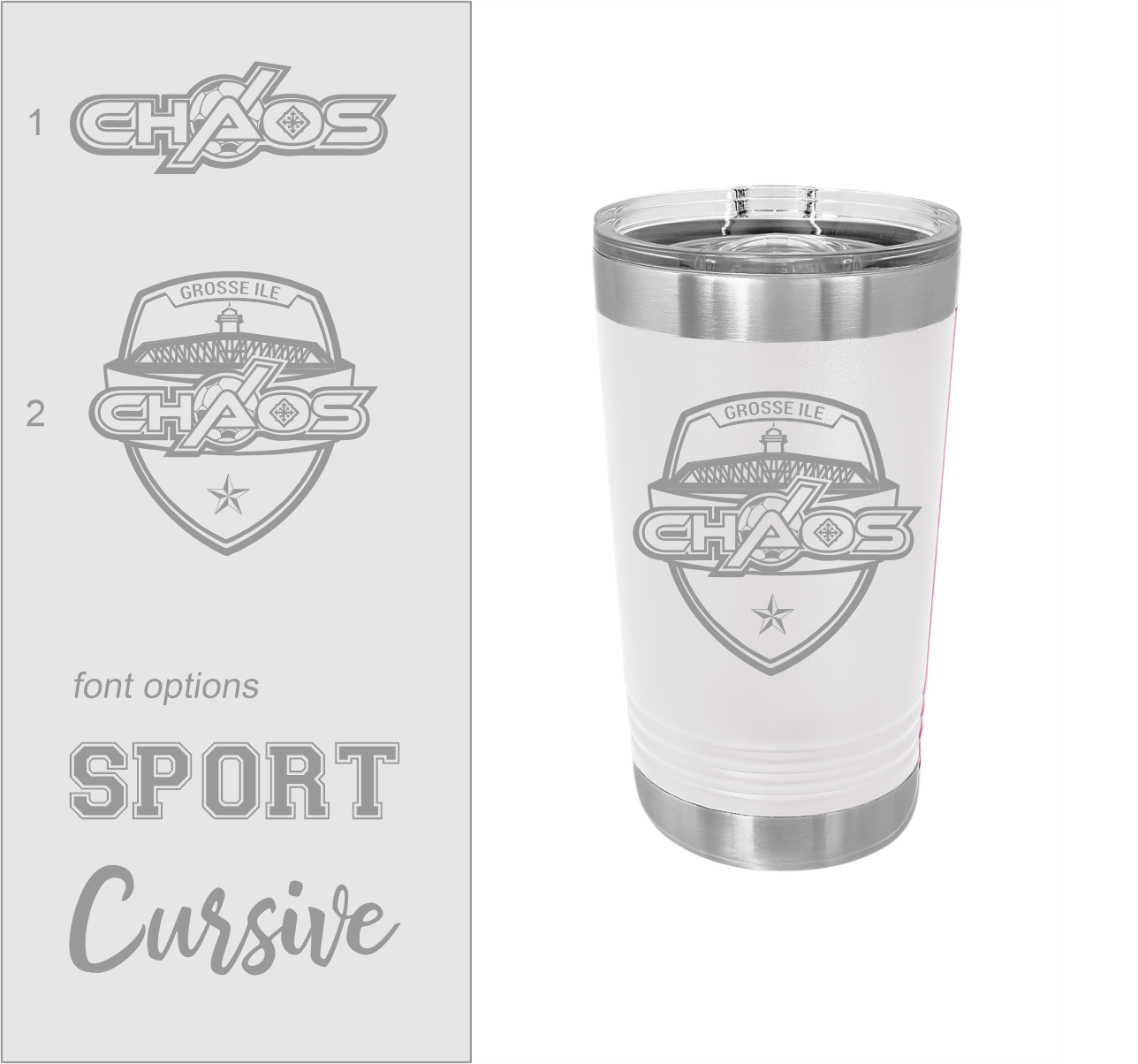 CHAOS Personalized Drinkware
