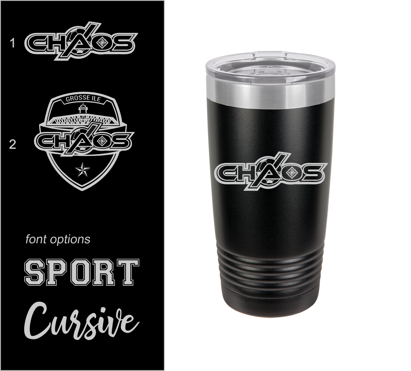 CHAOS Personalized Drinkware