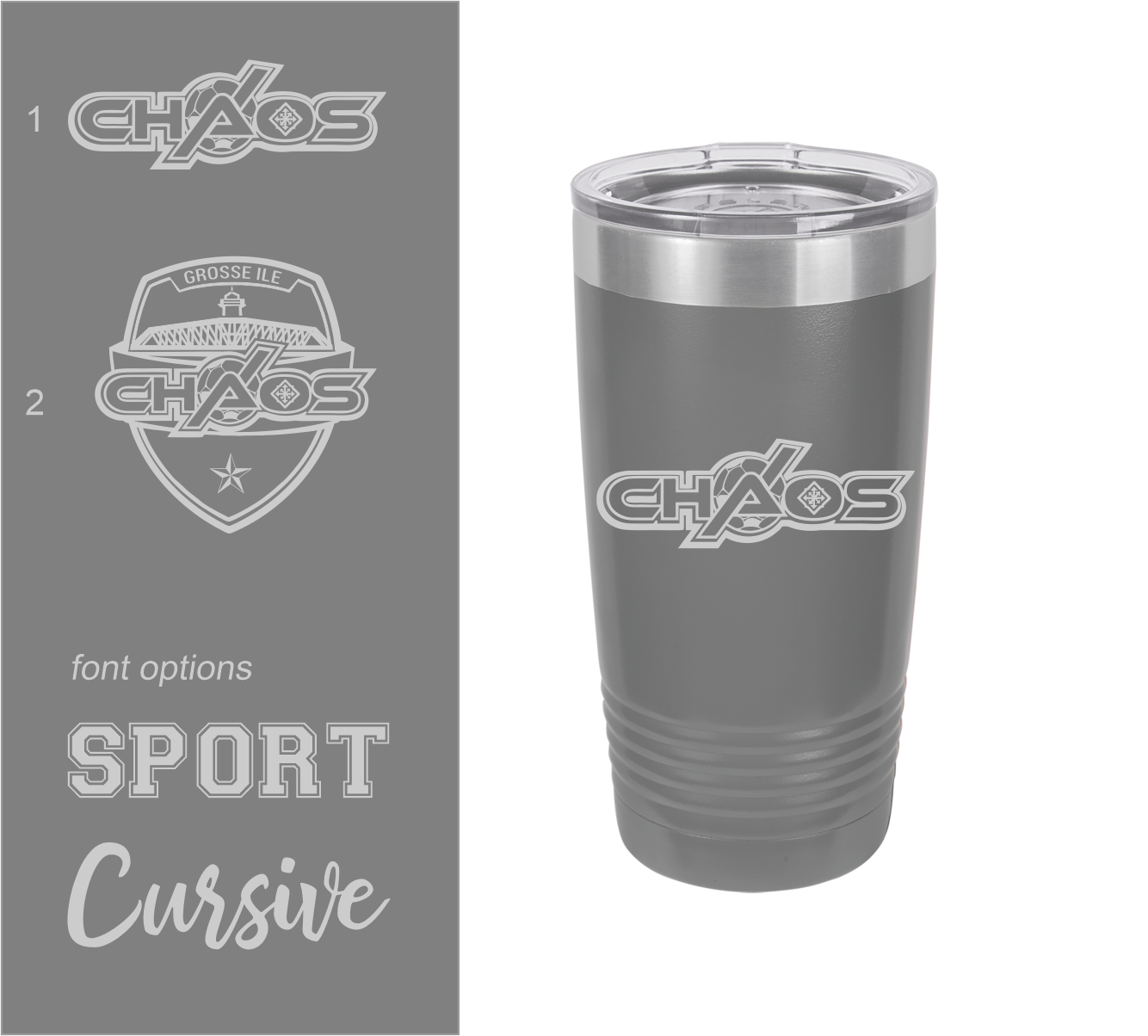 CHAOS Personalized Drinkware