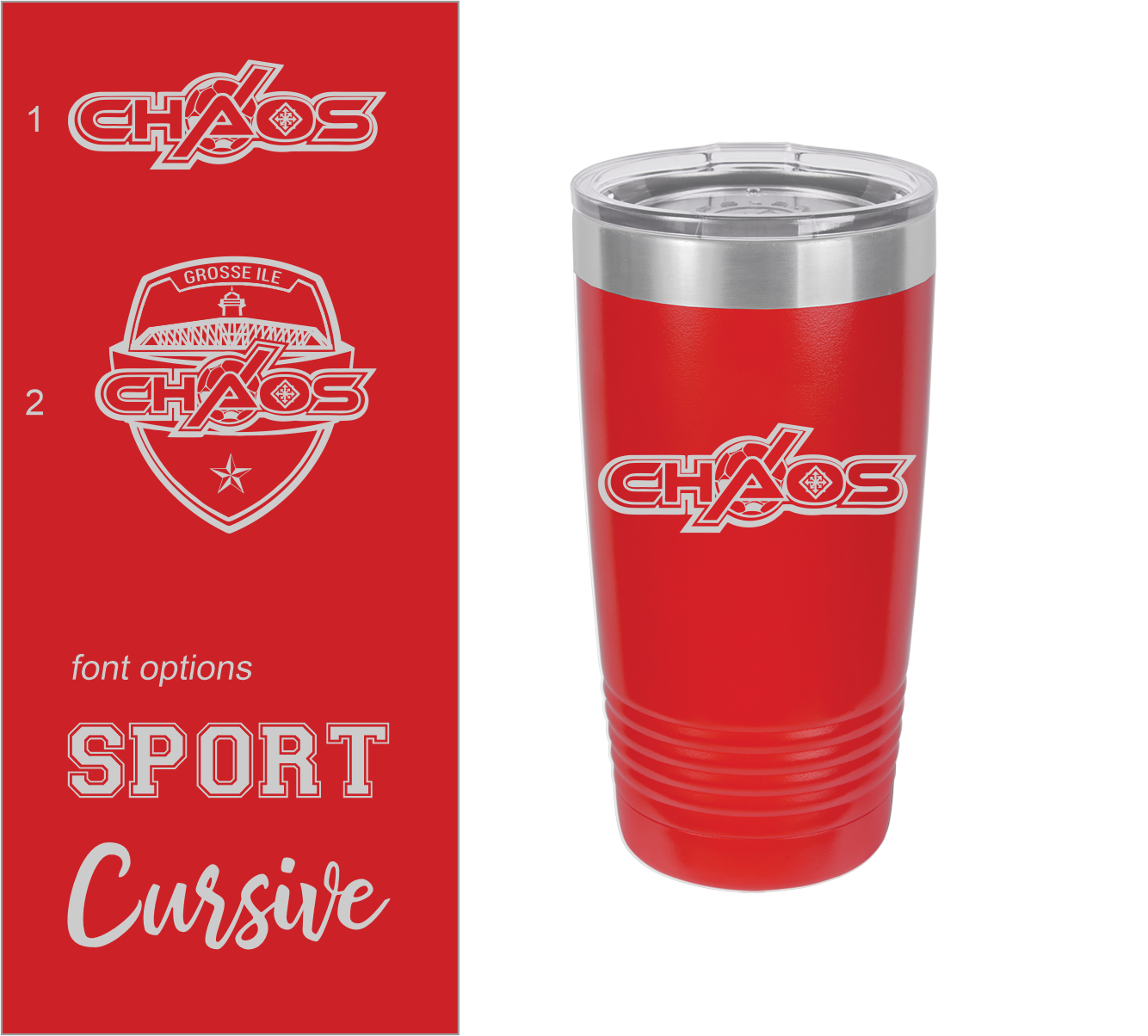 CHAOS Personalized Drinkware