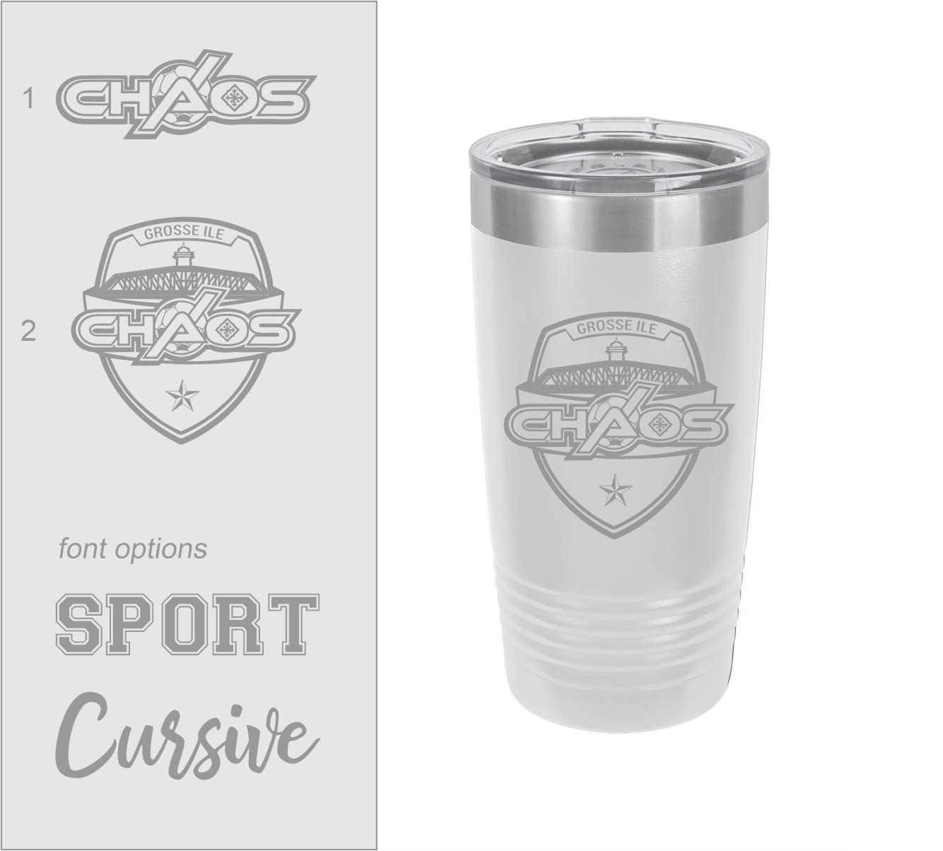 CHAOS Personalized Drinkware