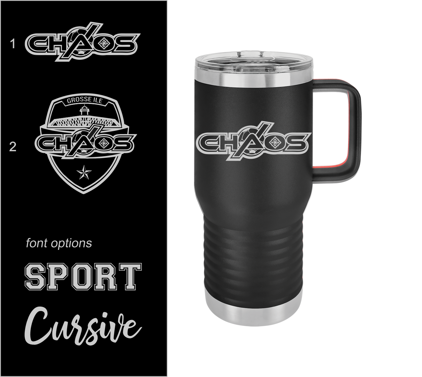 CHAOS Personalized Drinkware