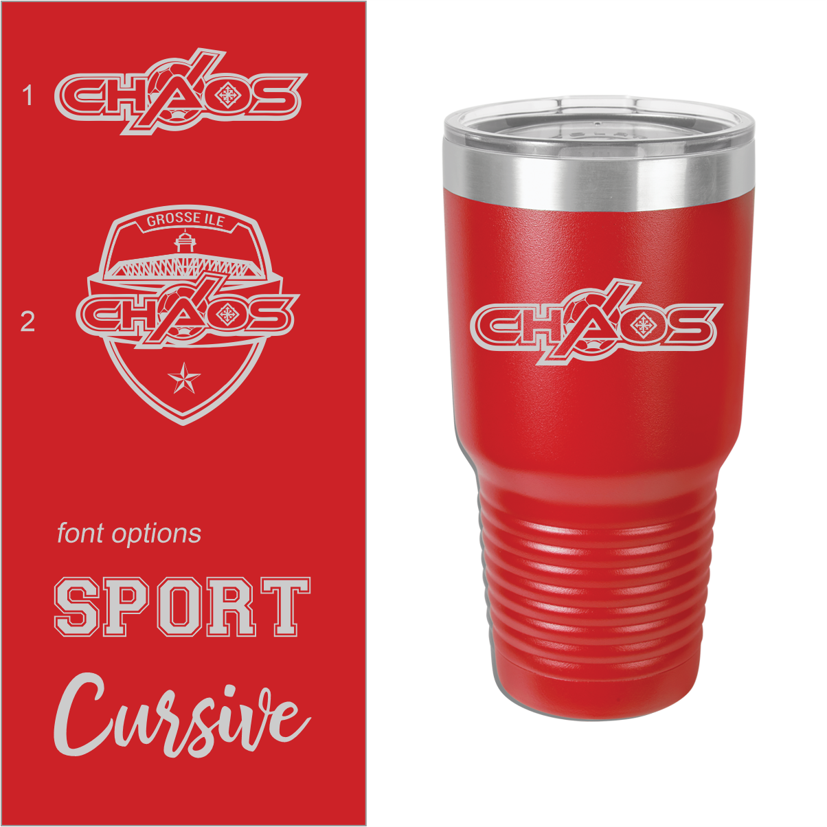 CHAOS Personalized Drinkware