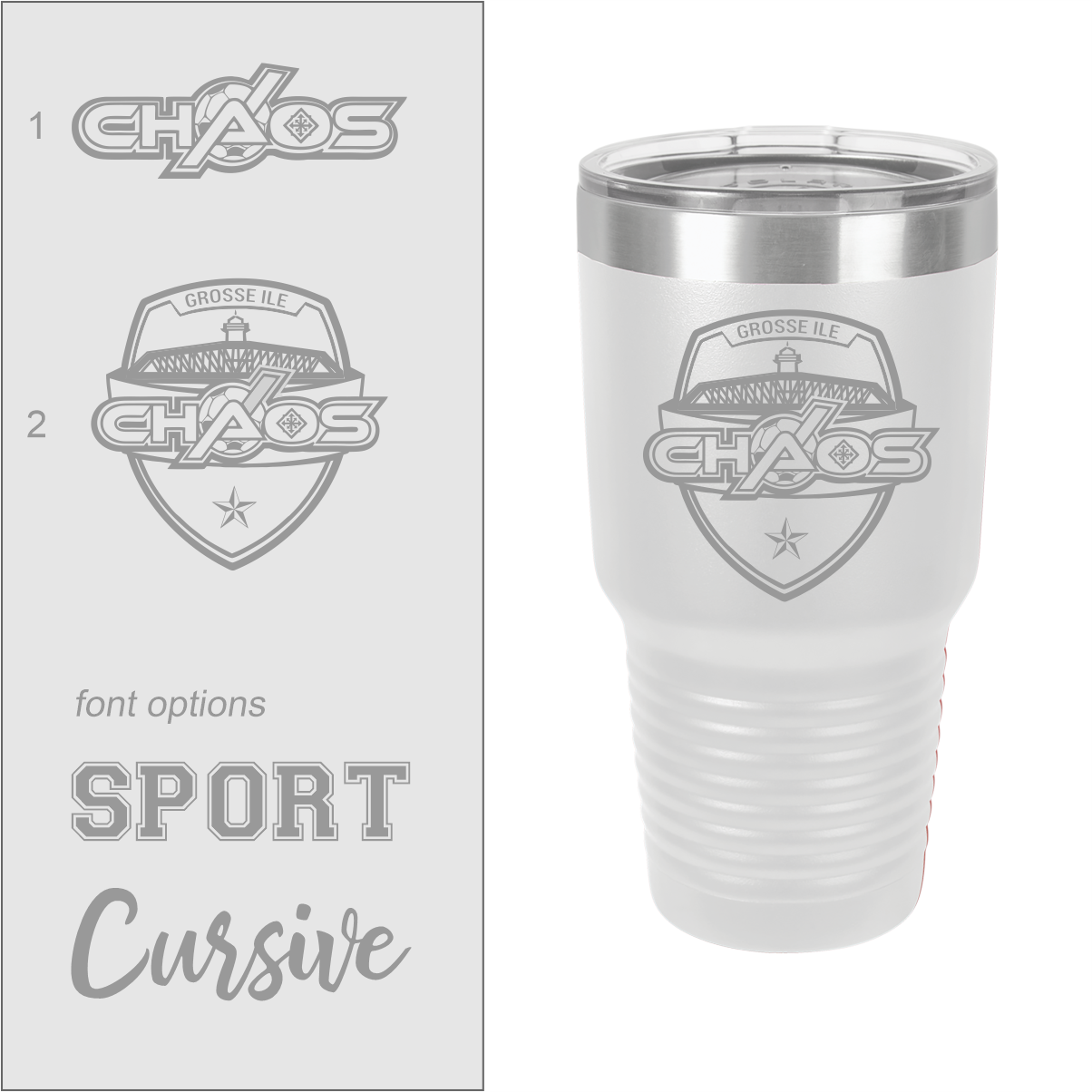 CHAOS Personalized Drinkware